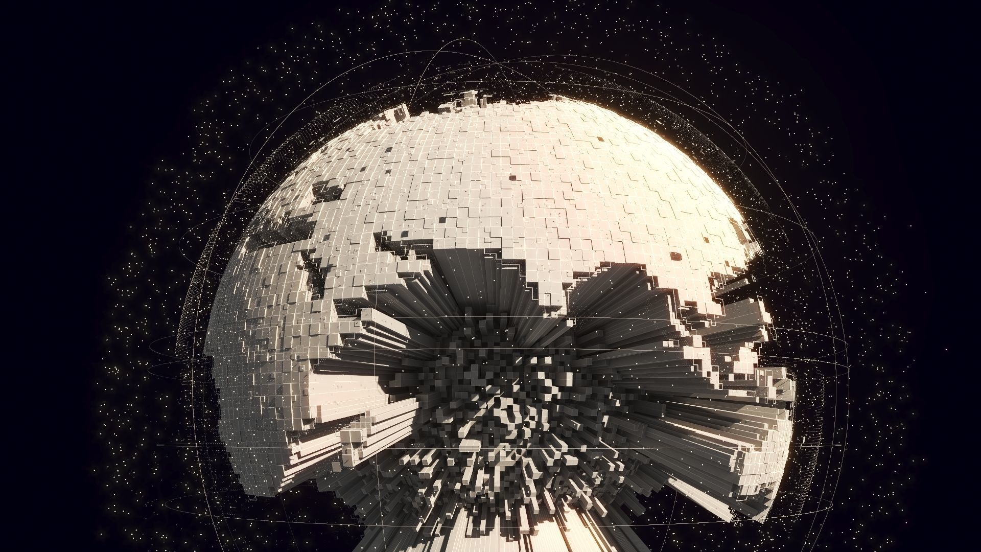 Animated Hologram Planet Earth v6 3D model_16