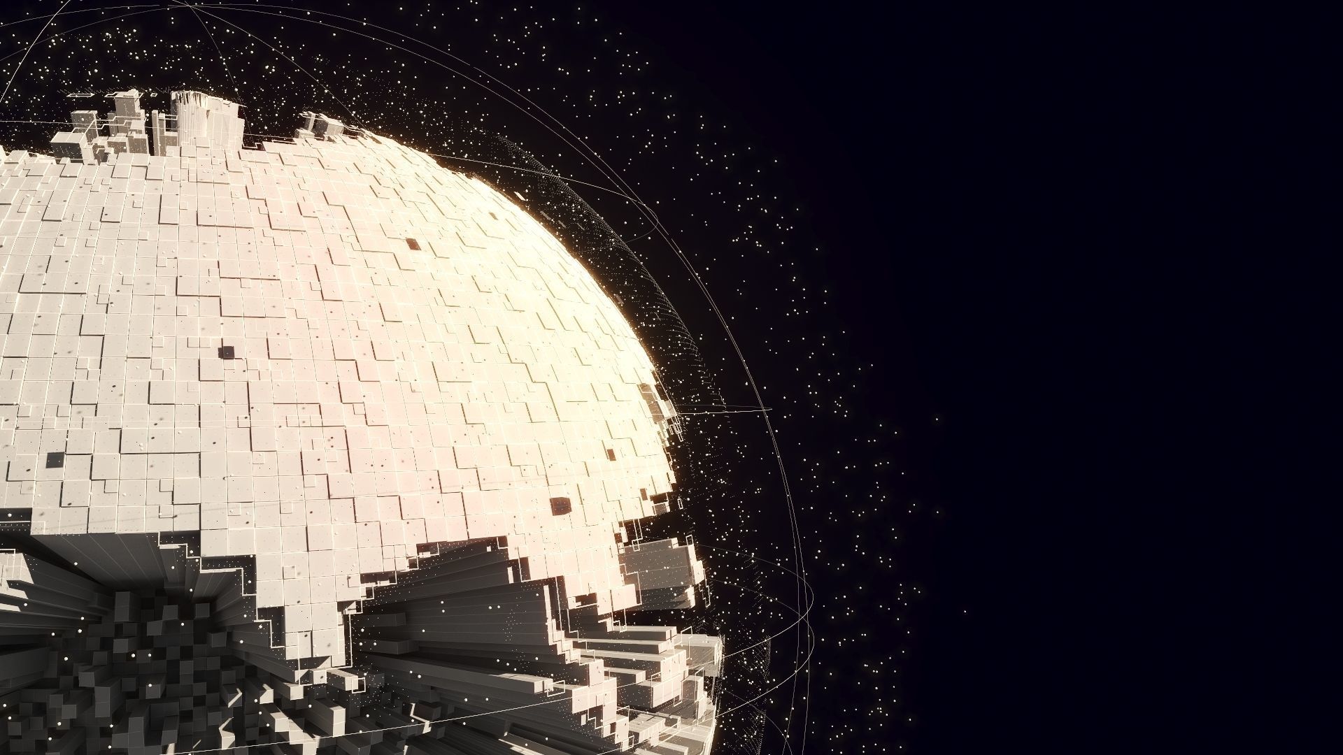 Animated Hologram Planet Earth v6 3D model_15