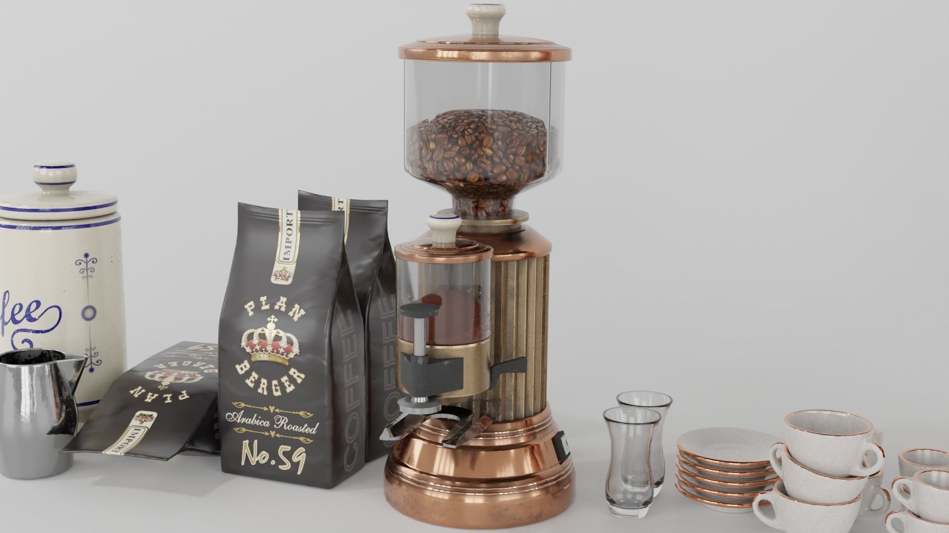 Espresso Machine Classic 3D model_4