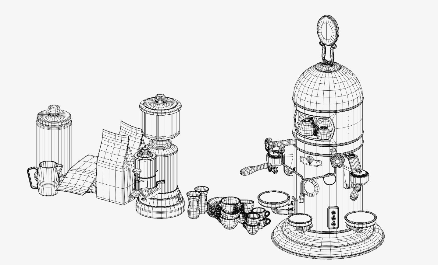 Espresso Machine Classic 3D model_16