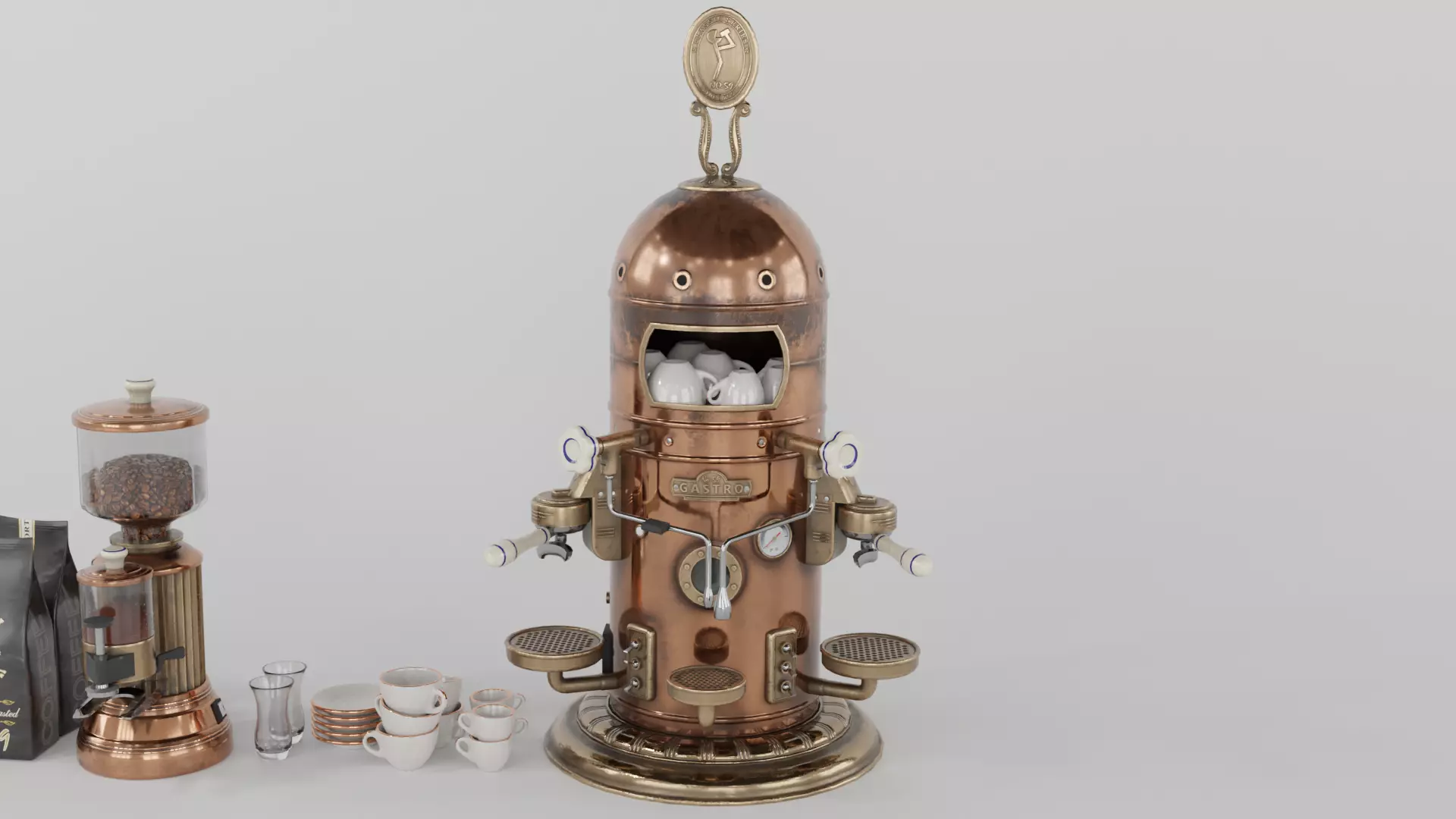 Espresso Machine Classic 3D model_0