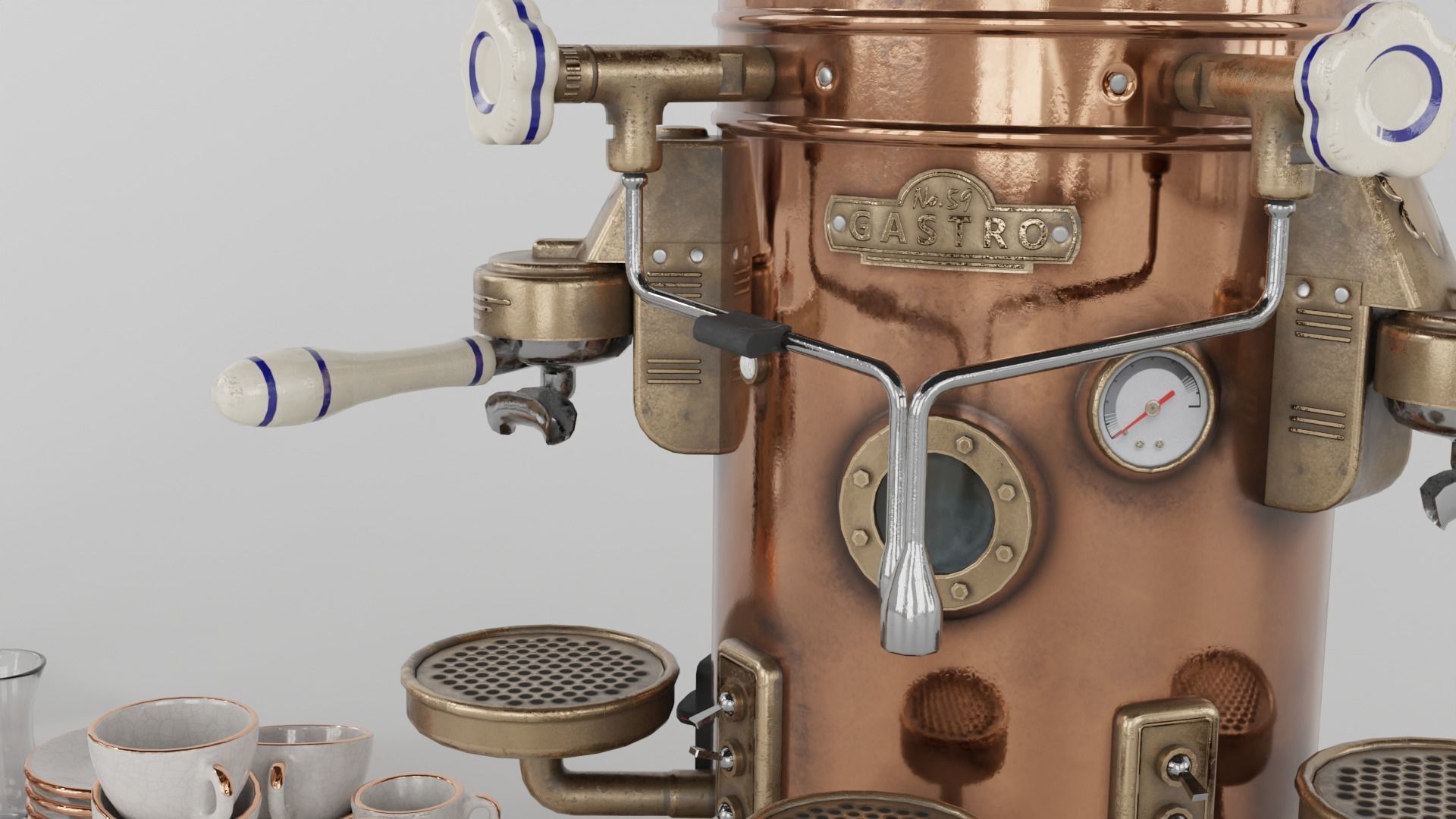 Espresso Machine Classic 3D model_2