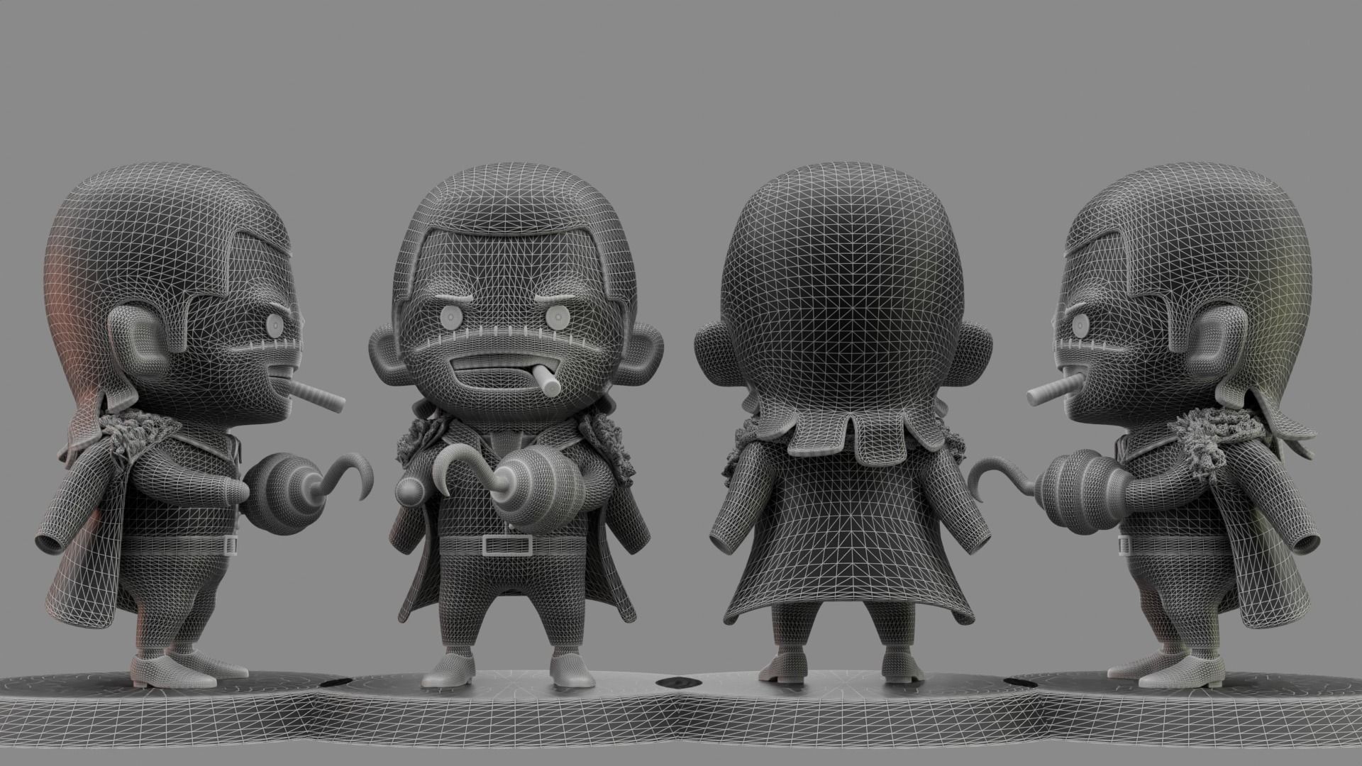 Sir Crocodile Chibi - One Piece 3D print model_12