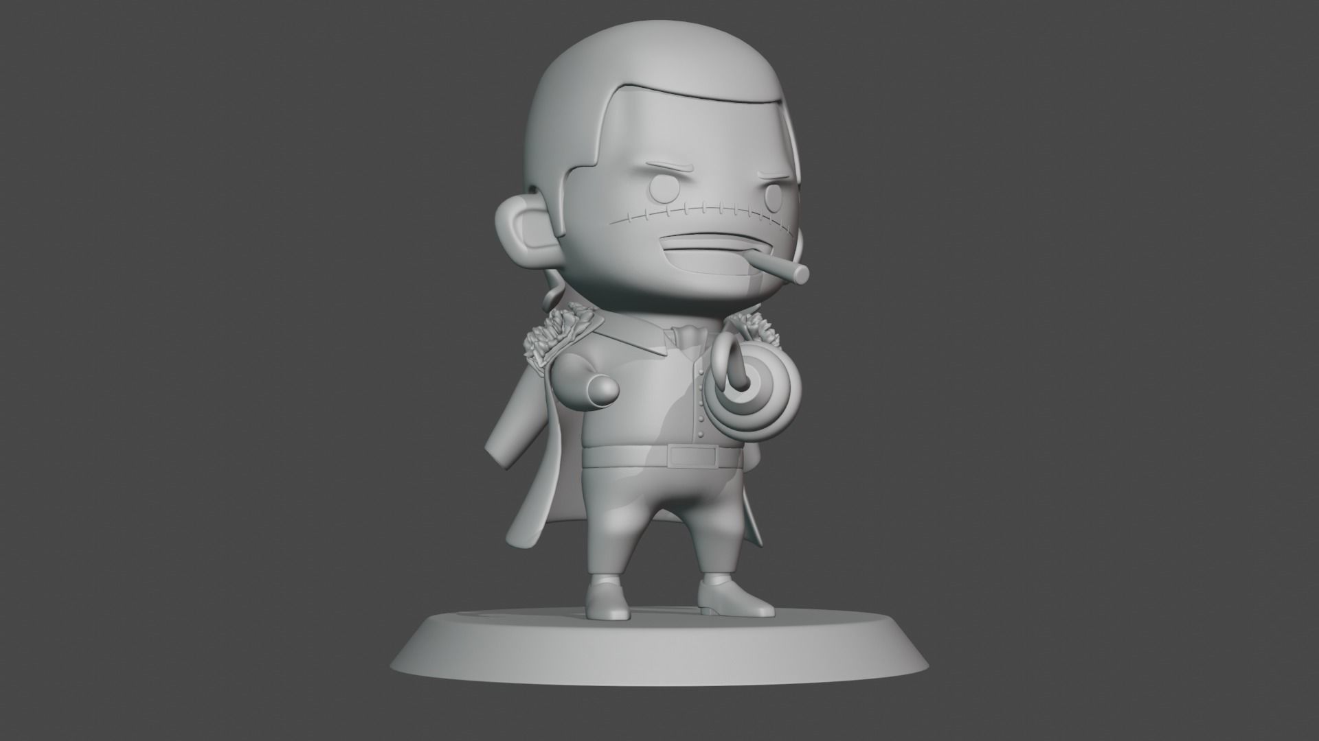 Sir Crocodile Chibi - One Piece 3D print model_4