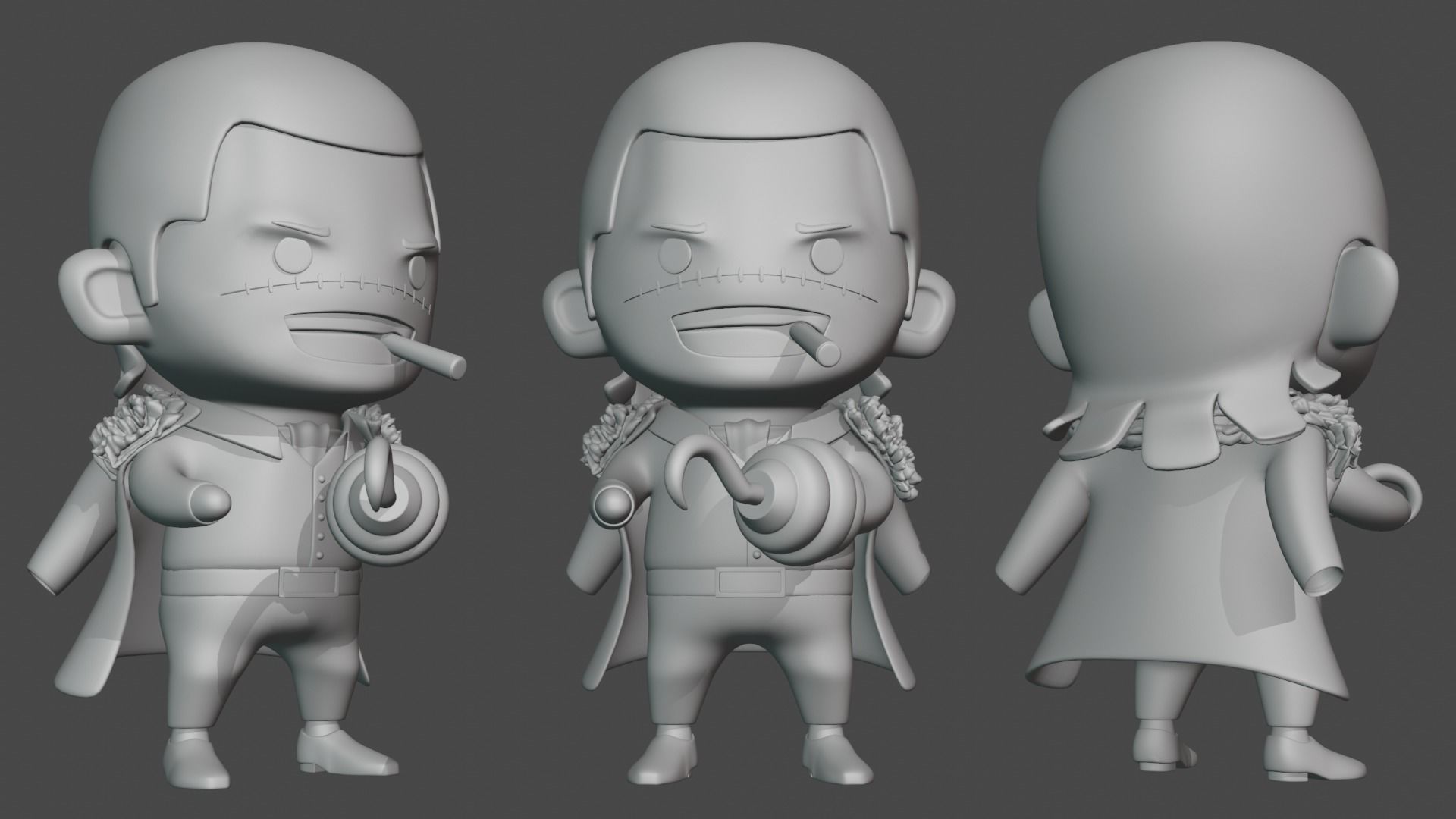 Sir Crocodile Chibi - One Piece 3D print model_5
