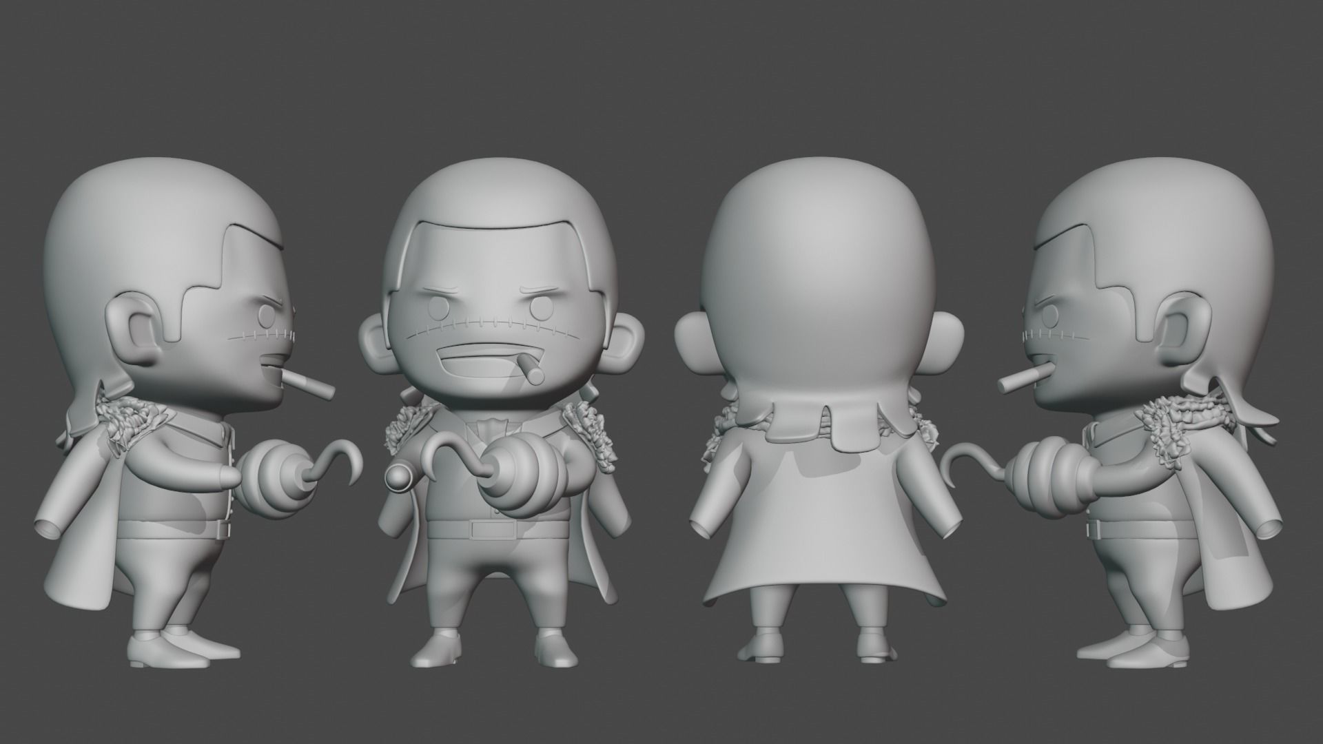 Sir Crocodile Chibi - One Piece 3D print model_7