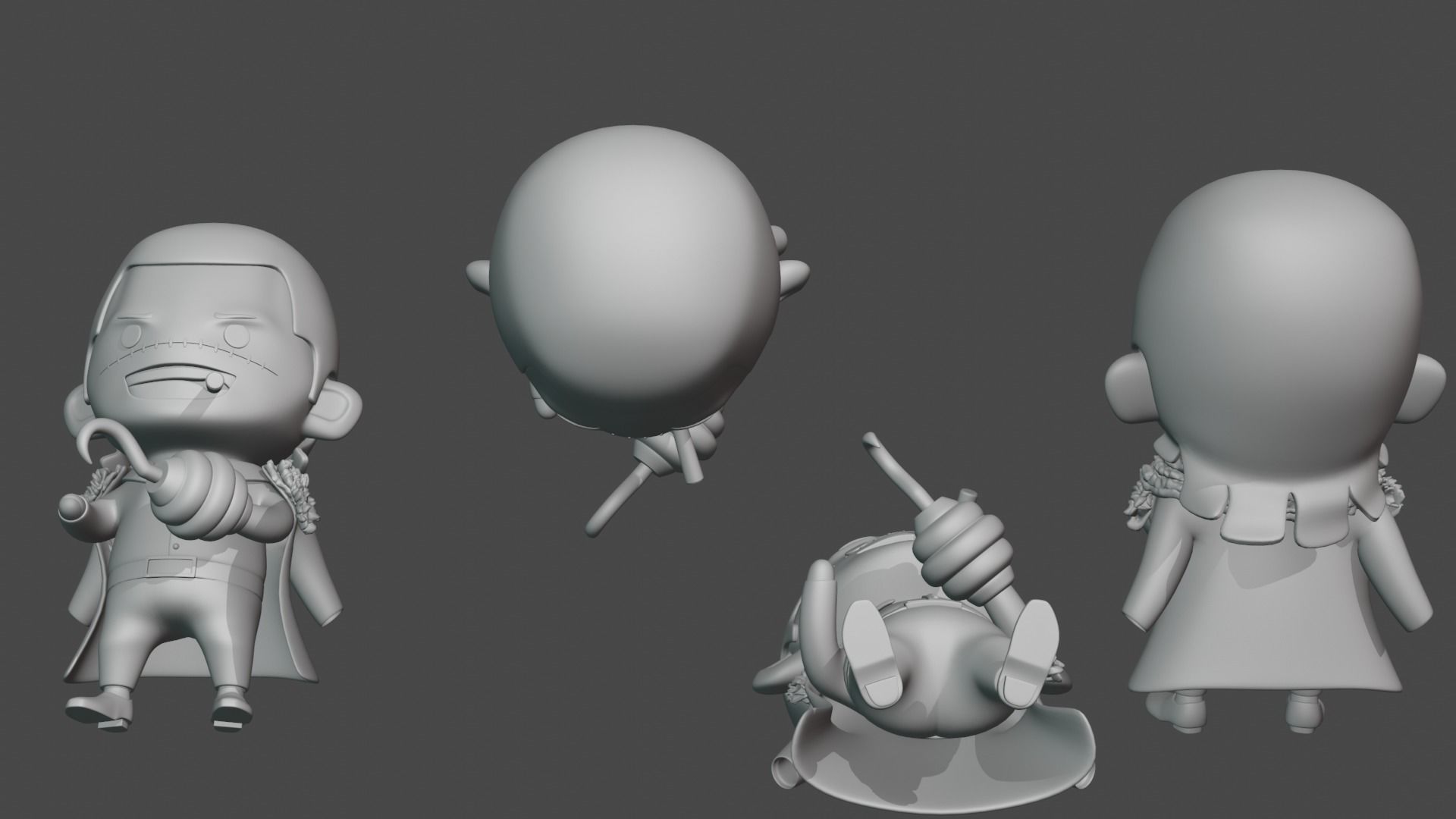 Sir Crocodile Chibi - One Piece 3D print model_10