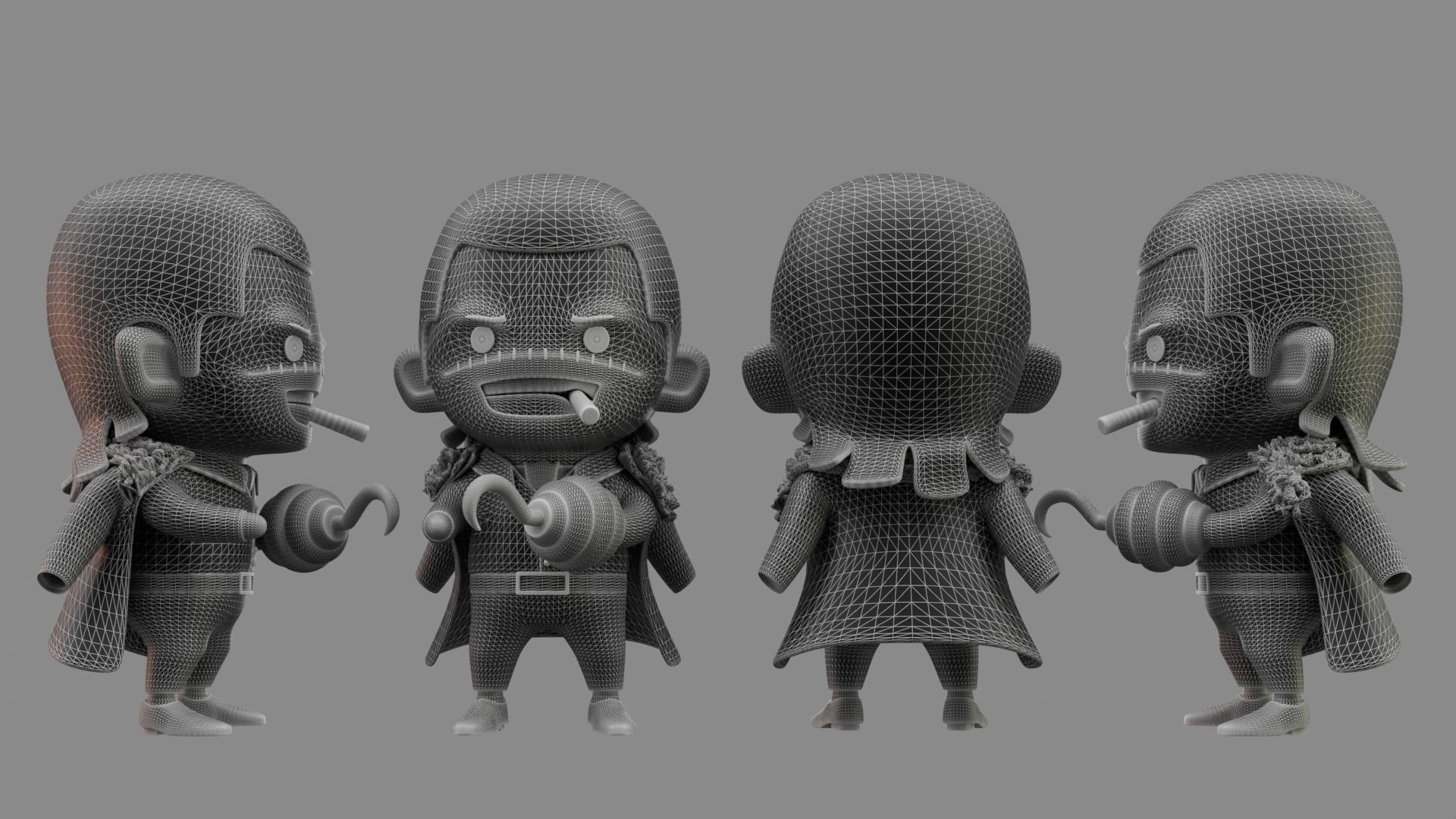 Sir Crocodile Chibi - One Piece 3D print model_11