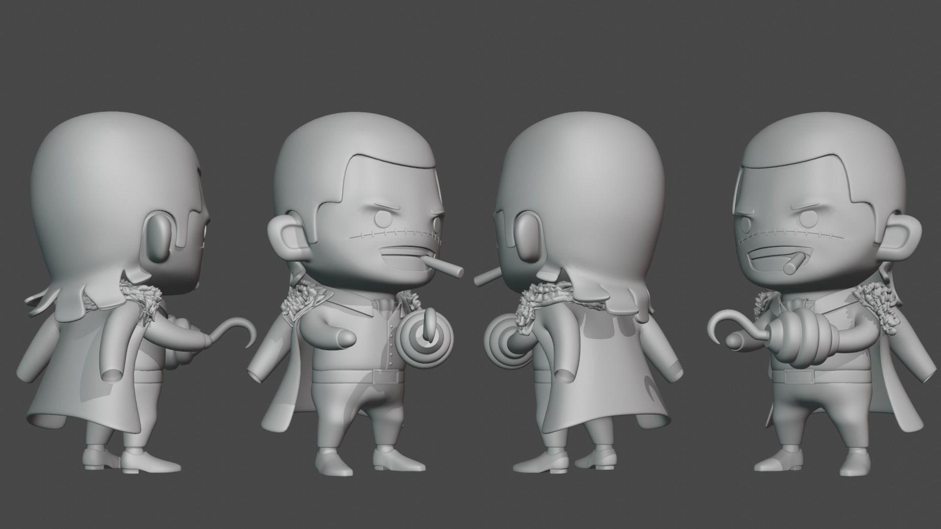 Sir Crocodile Chibi - One Piece 3D print model_8