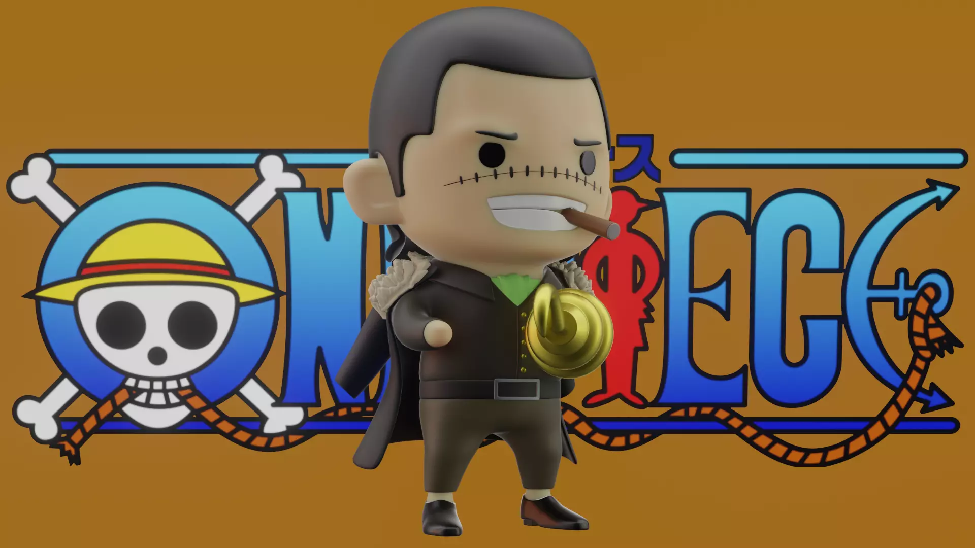 Sir Crocodile Chibi - One Piece 3D print model_0