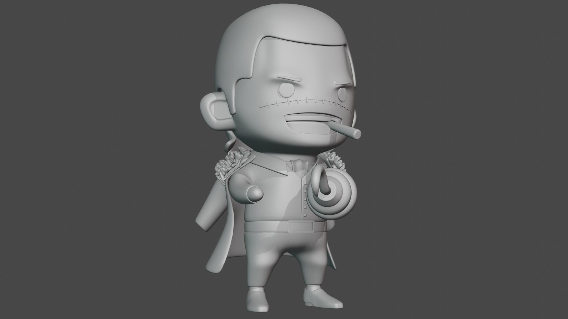 Sir Crocodile Chibi - One Piece 3D print model_3