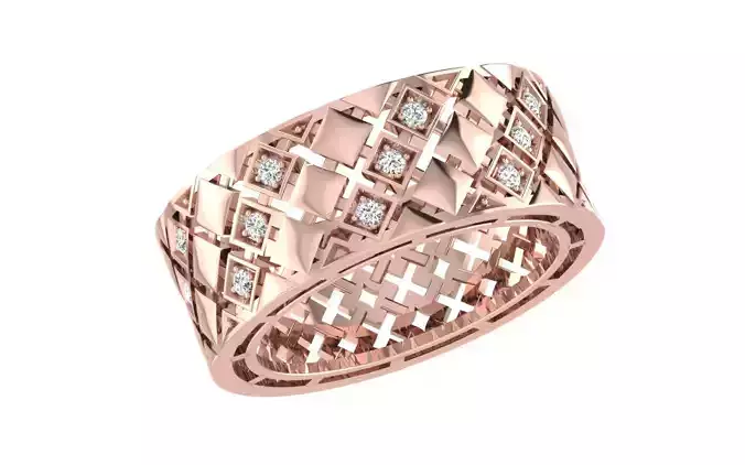 Solitaire  Wedding Women Band Ring 3dm STL OBJ FBX Details 3D print model