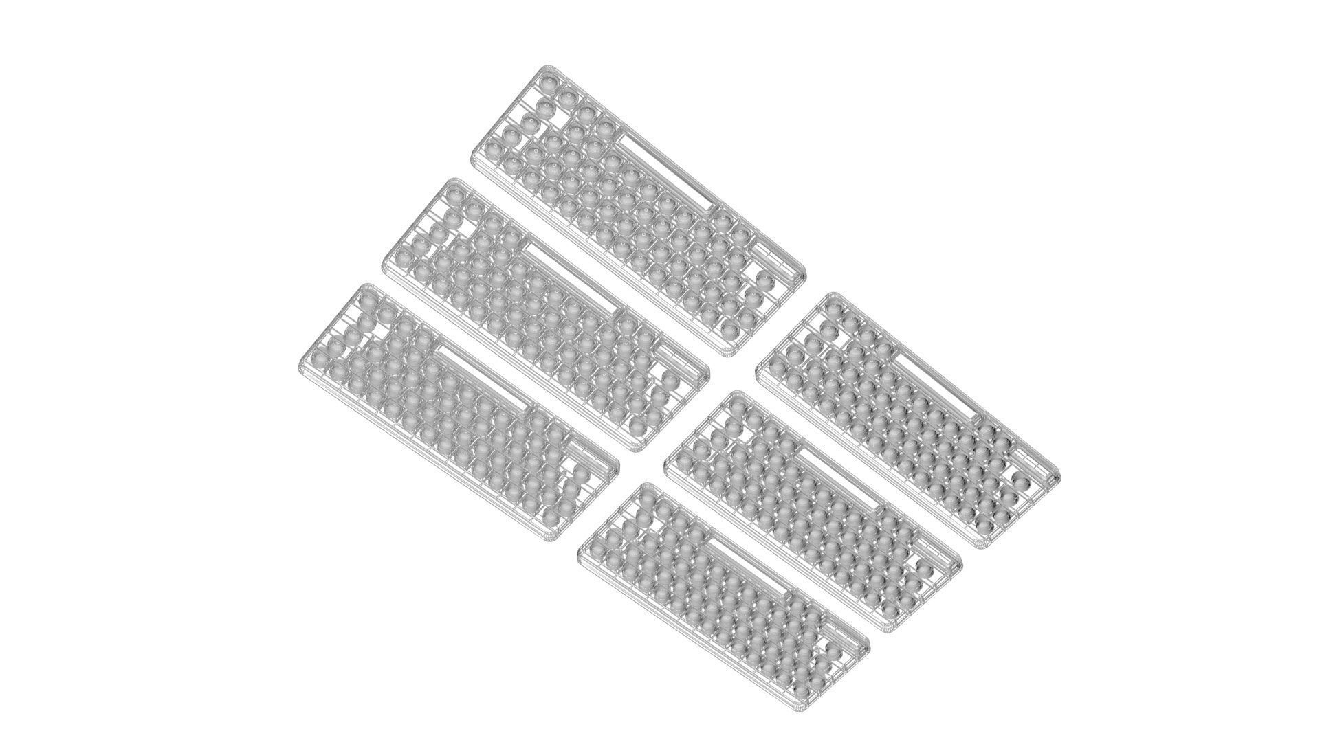 Keyboard Pop It Fidget Toys Set 3D model_22