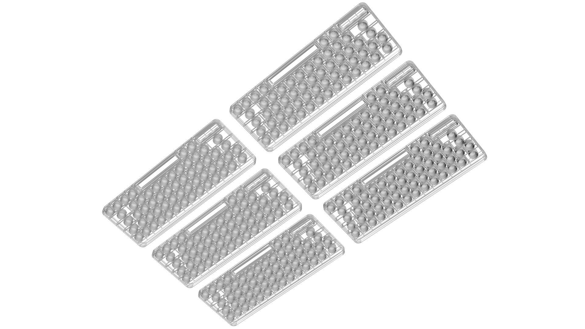 Keyboard Pop It Fidget Toys Set 3D model_23