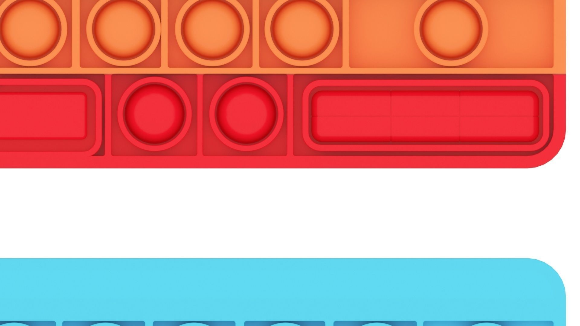 Keyboard Pop It Fidget Toys Set 3D model_13