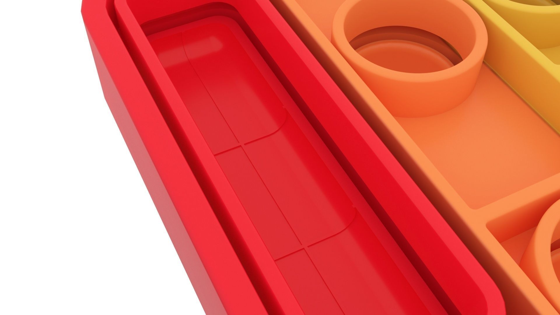 Keyboard Pop It Fidget Toys Set 3D model_9