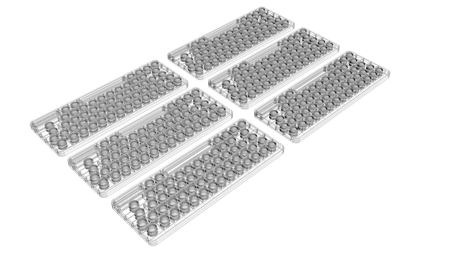 Keyboard Pop It Fidget Toys Set 3D model_18