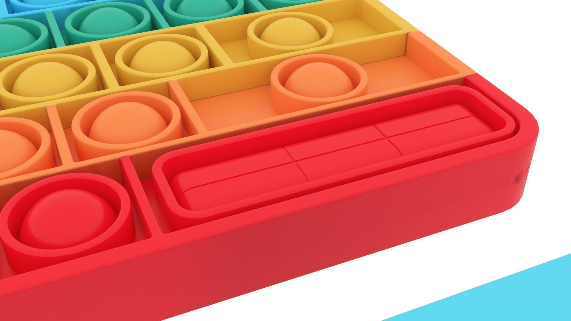 Keyboard Pop It Fidget Toys Set 3D model_11