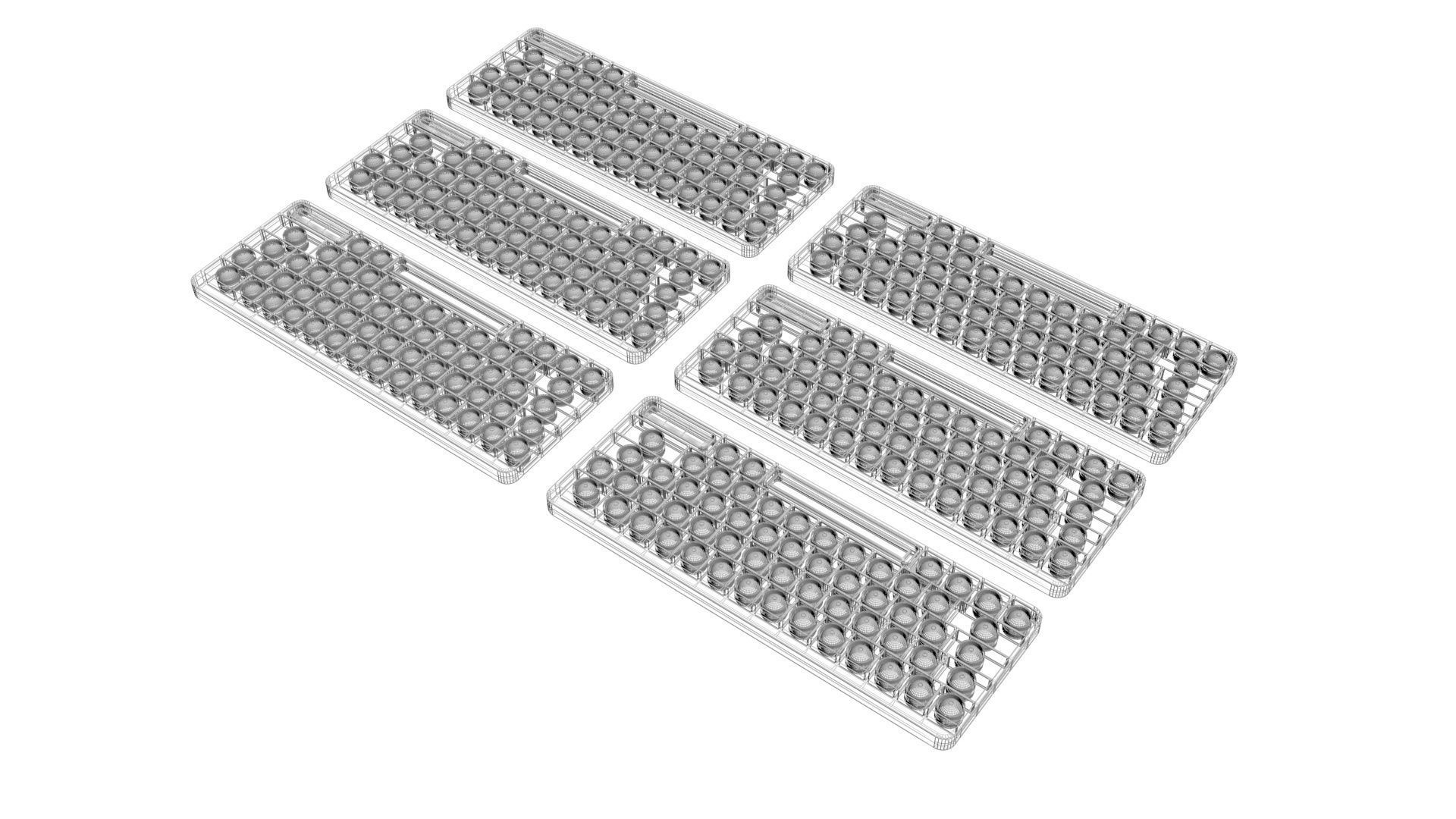 Keyboard Pop It Fidget Toys Set 3D model_19