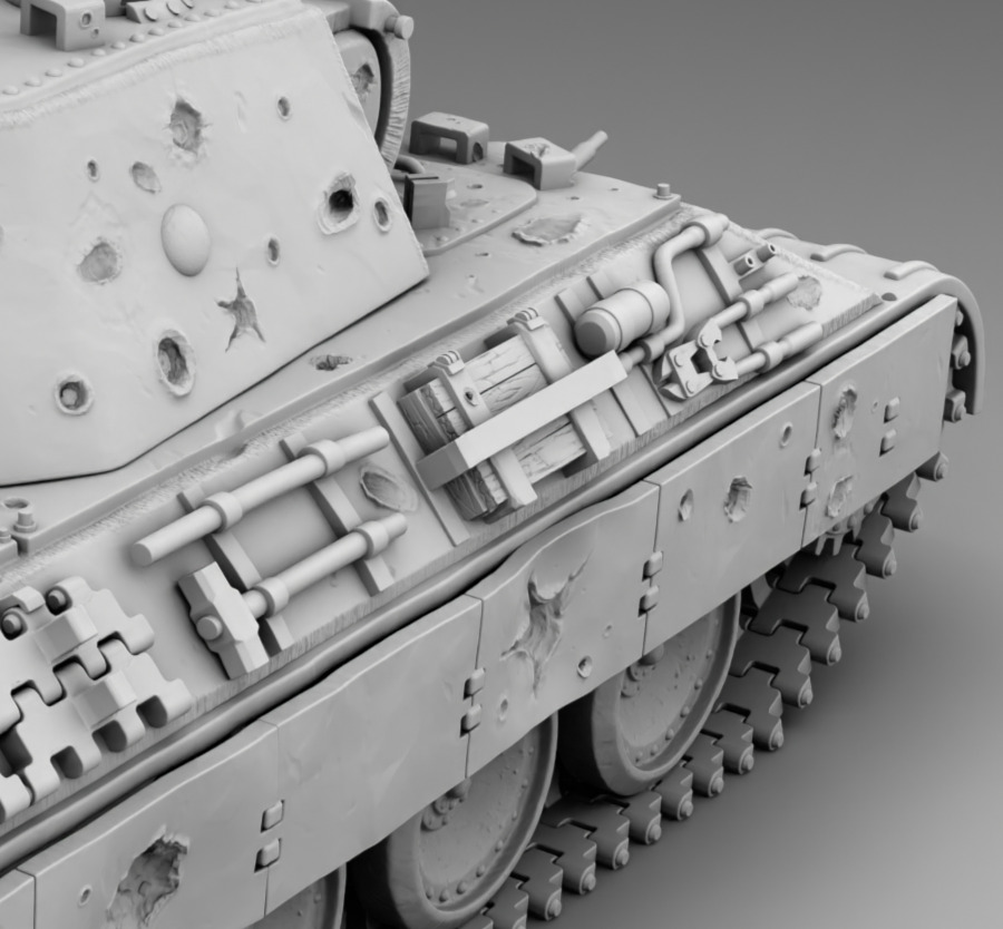 German Tank PZ-5 3D print model_9