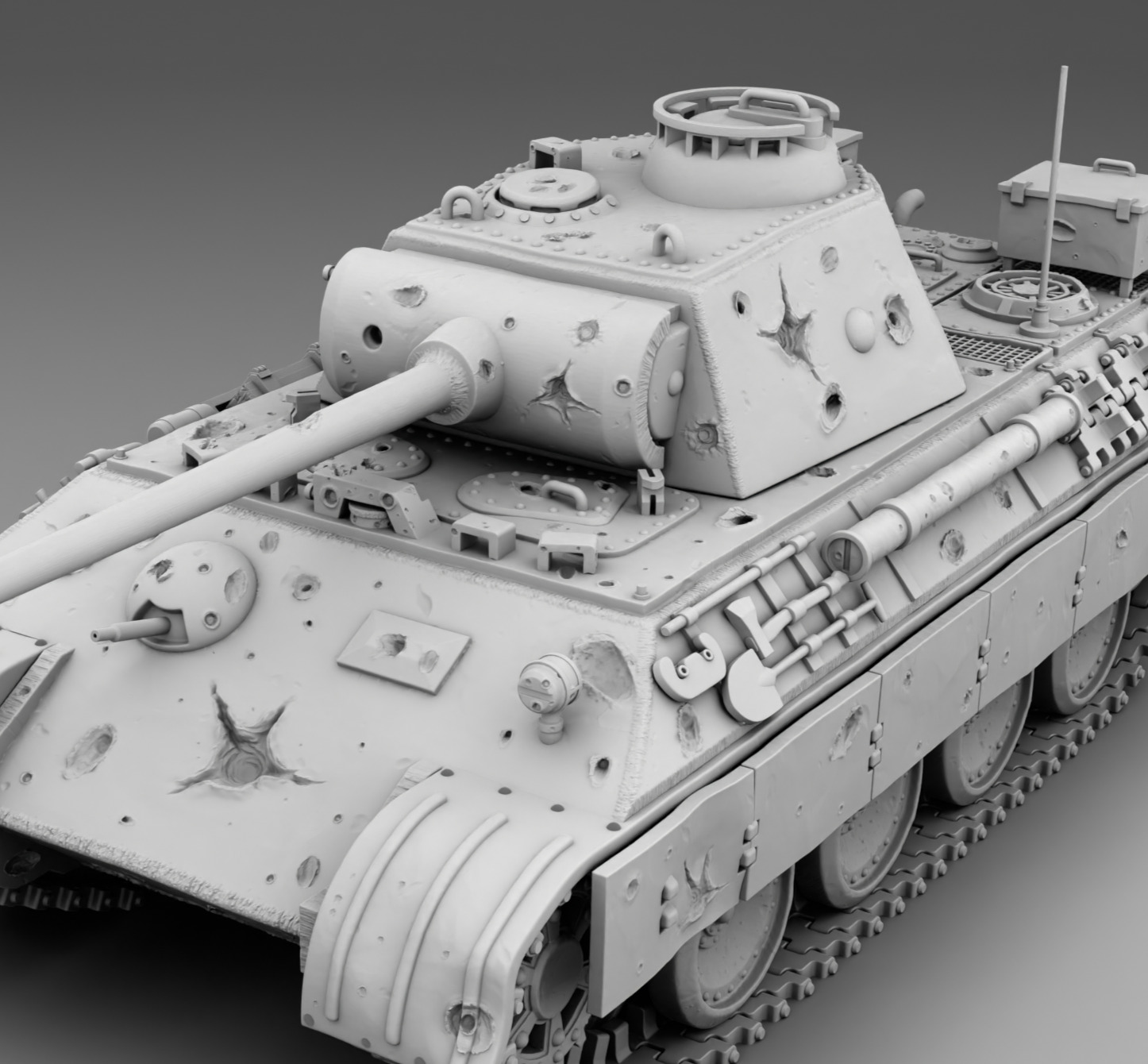 German Tank PZ-5 3D print model_5