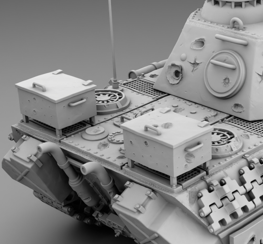 German Tank PZ-5 3D print model_10