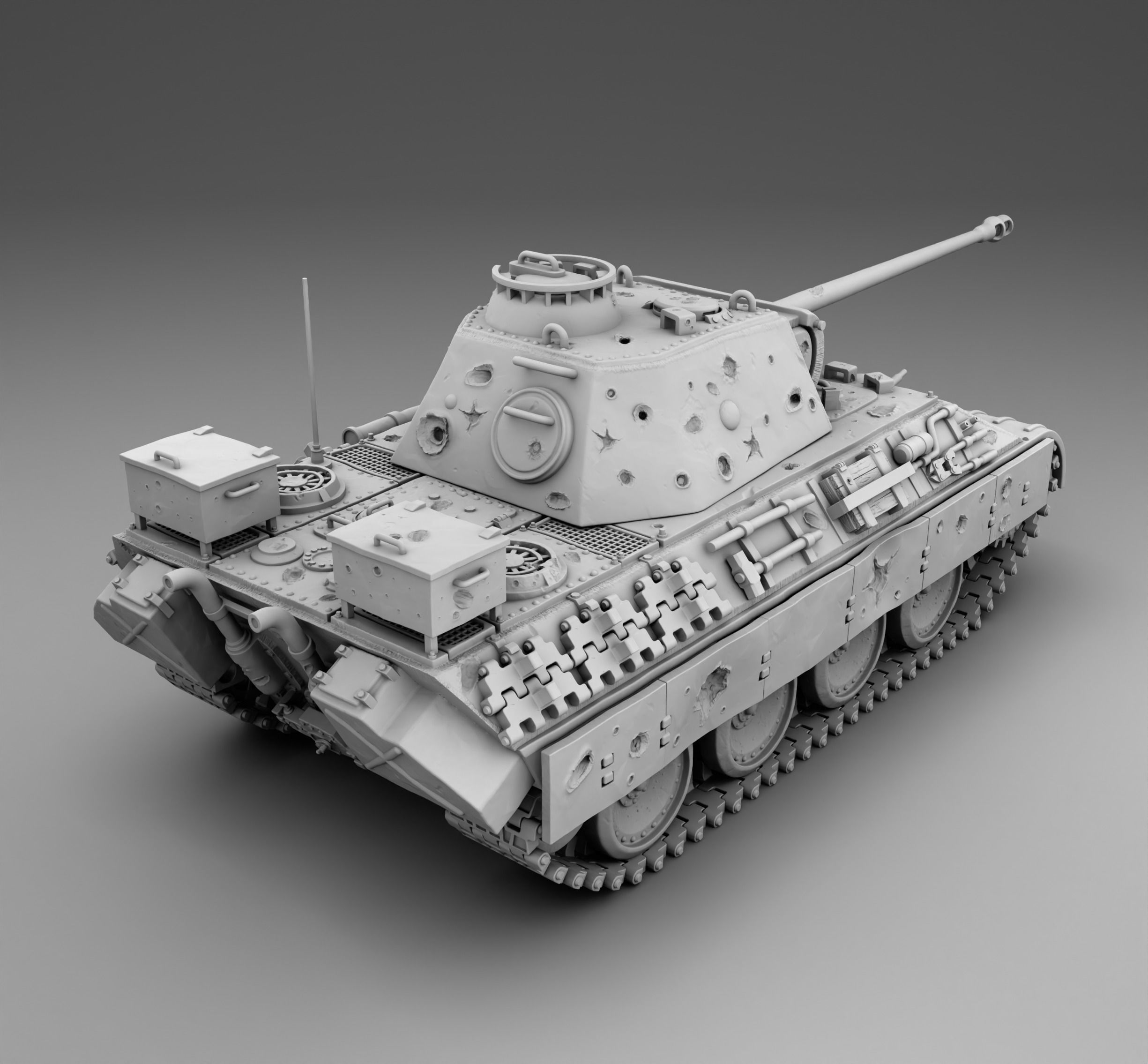 German Tank PZ-5 3D print model_1