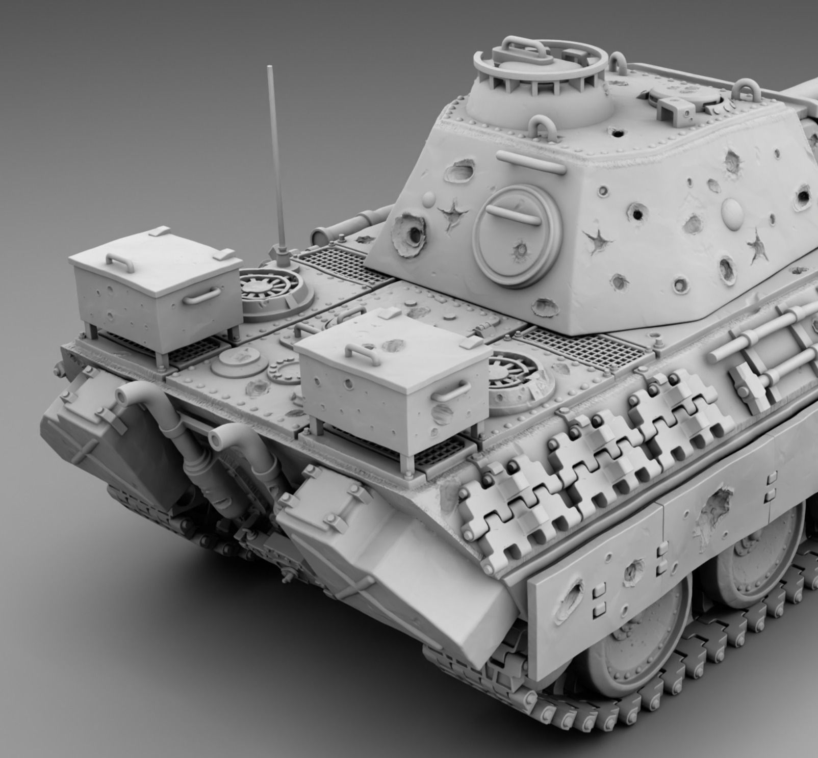 German Tank PZ-5 3D print model_8