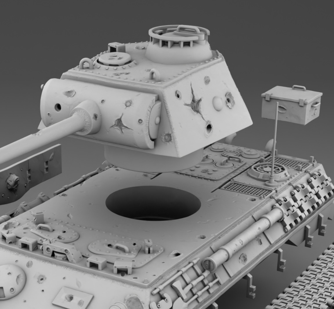 German Tank PZ-5 3D print model_11