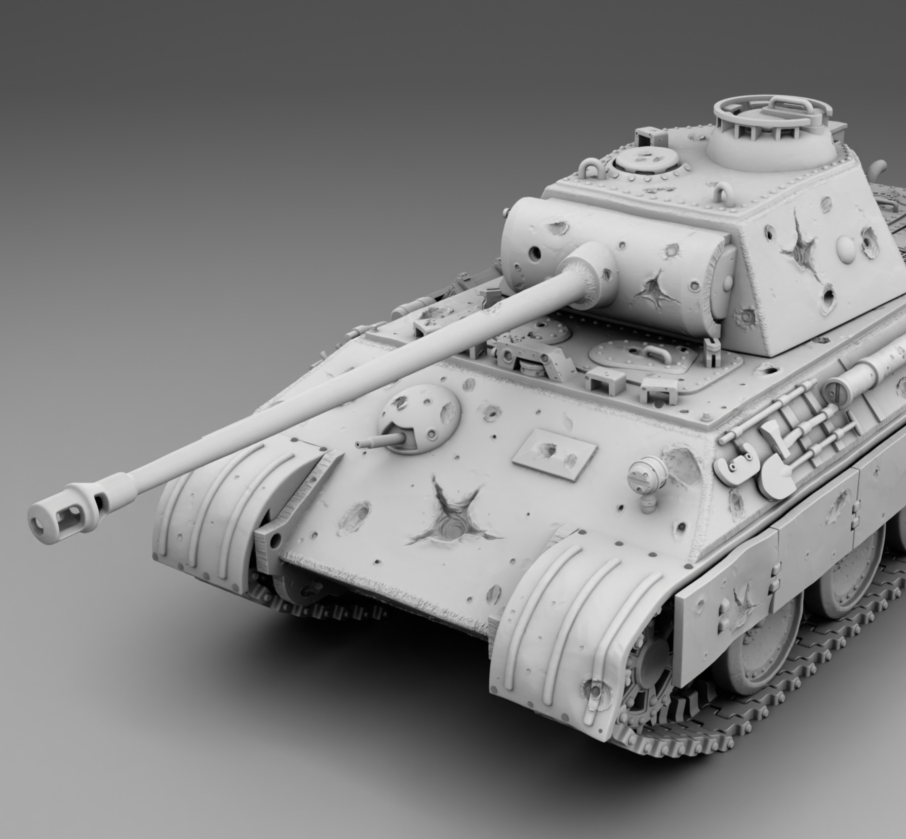 German Tank PZ-5 3D print model_6