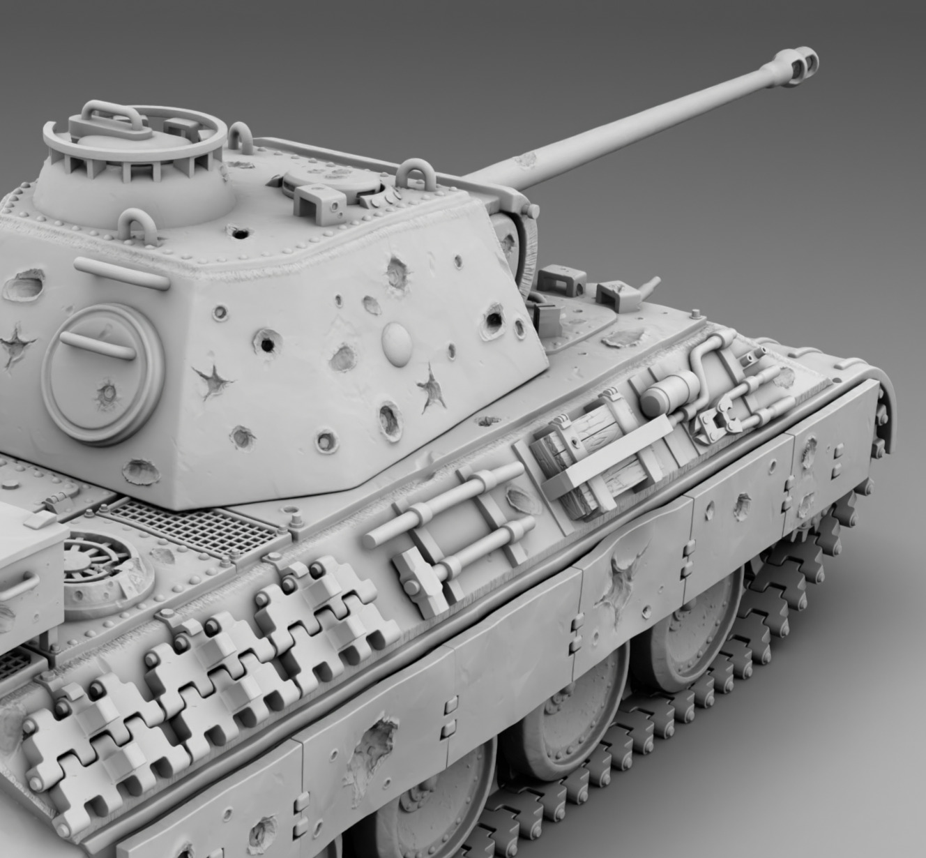 German Tank PZ-5 3D print model_7