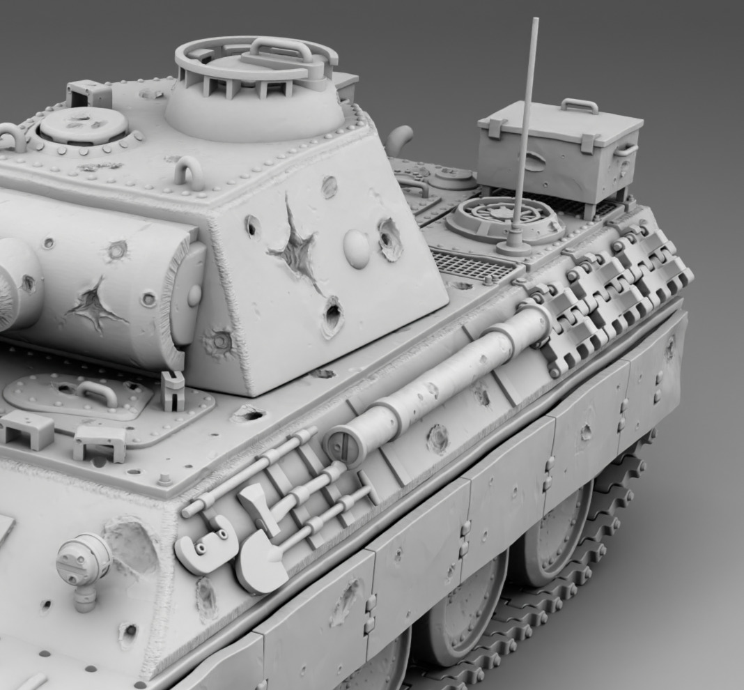 German Tank PZ-5 3D print model_3