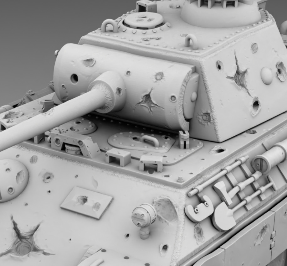 German Tank PZ-5 3D print model_4