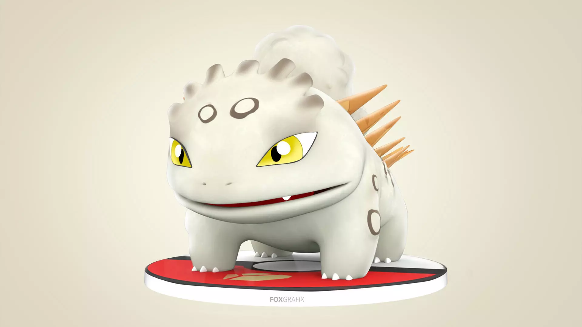 Pokemon Bulbasaur Rock Concept Low-poly 3D model