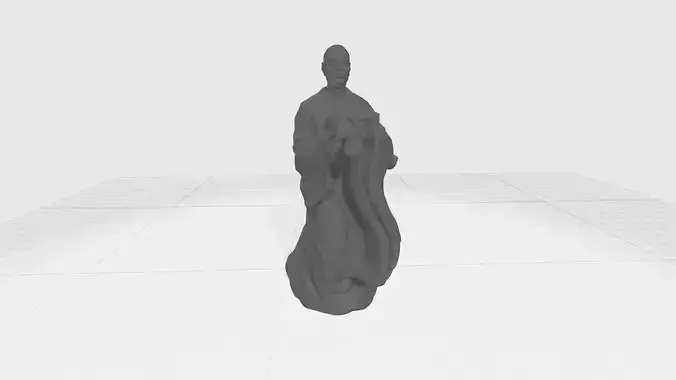 Monk 3D Model statue of person