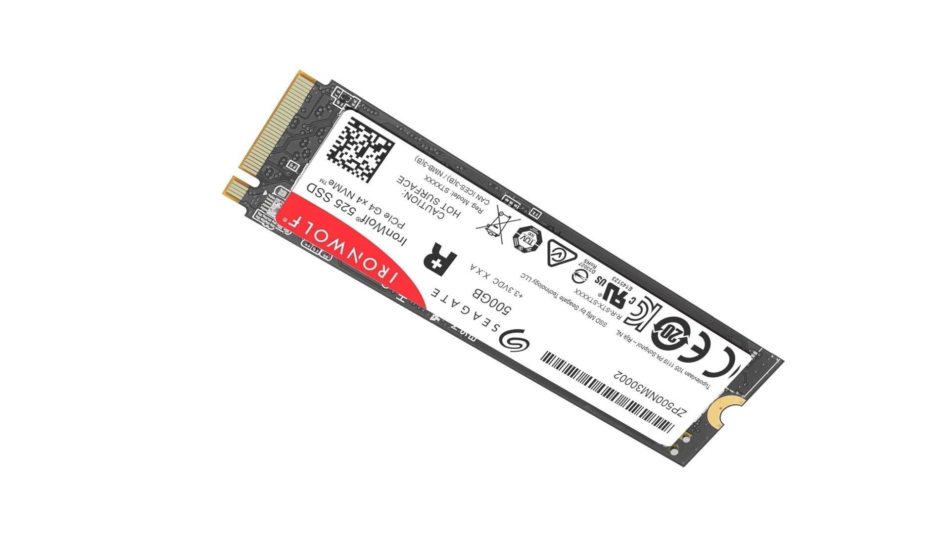 Ironwolf Seagate NVMe Gen4 SSD 500GB 3D model_8