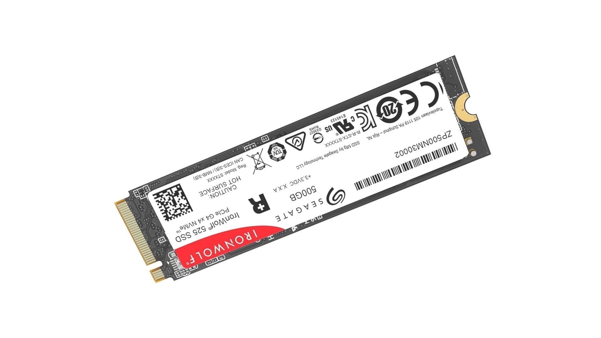 Ironwolf Seagate NVMe Gen4 SSD 500GB 3D model_9