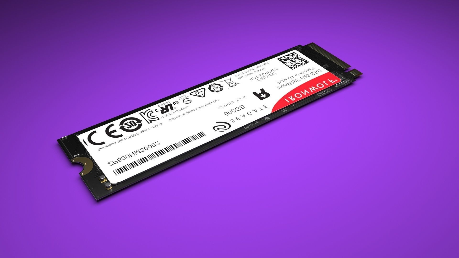 Ironwolf Seagate NVMe Gen4 SSD 500GB 3D model_16