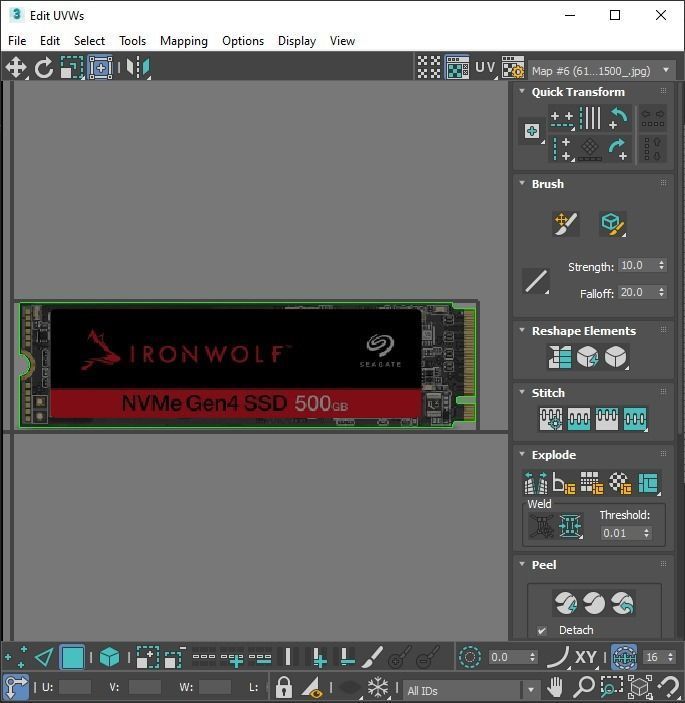 Ironwolf Seagate NVMe Gen4 SSD 500GB 3D model_20