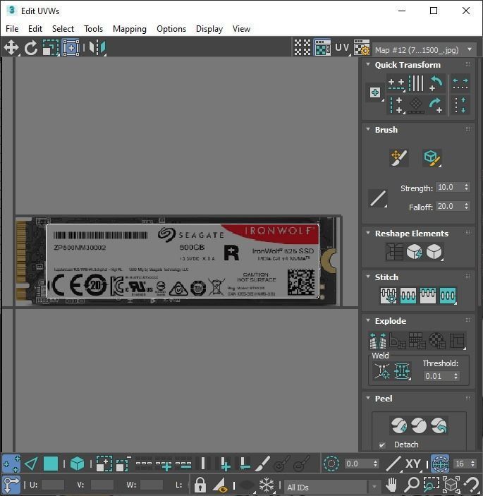 Ironwolf Seagate NVMe Gen4 SSD 500GB 3D model_19