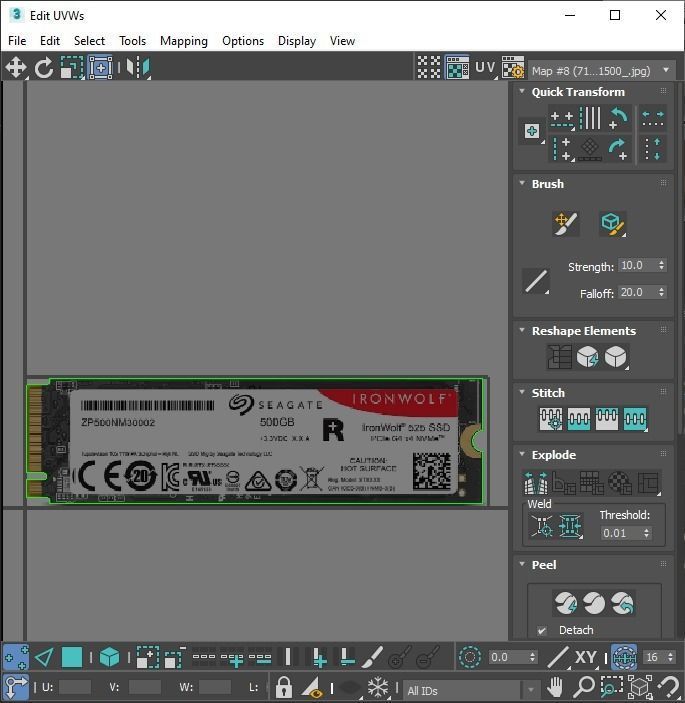 Ironwolf Seagate NVMe Gen4 SSD 500GB 3D model_18