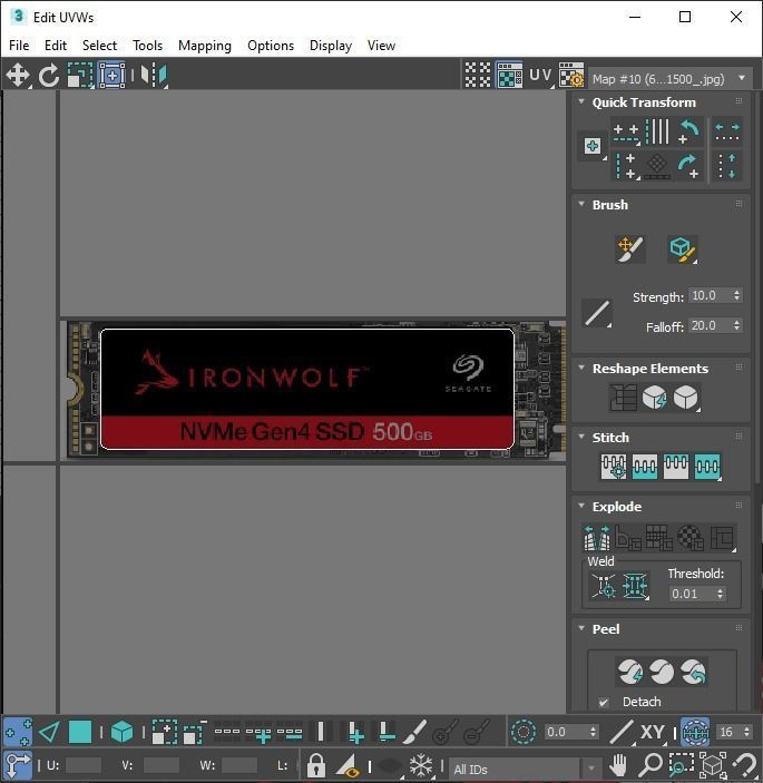 Ironwolf Seagate NVMe Gen4 SSD 500GB 3D model_17
