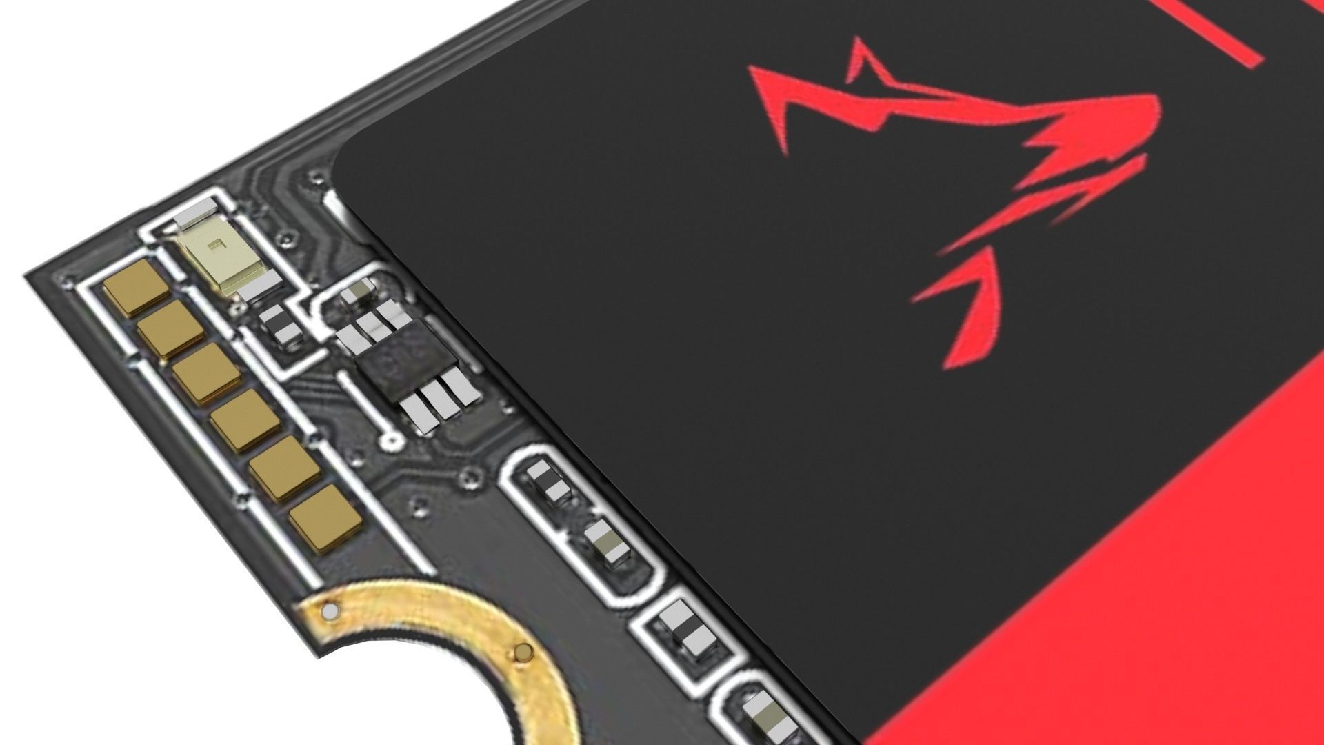 Ironwolf Seagate NVMe Gen4 SSD 500GB 3D model_10