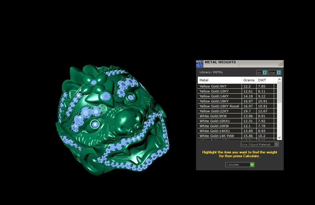 Hanuman Ring Cambodia and Thai 3D model_4