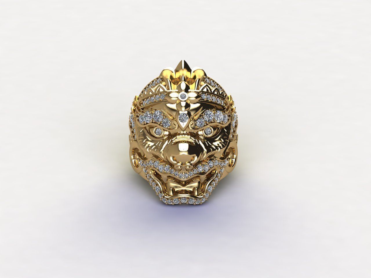 Hanuman Ring Cambodia and Thai 3D model_1