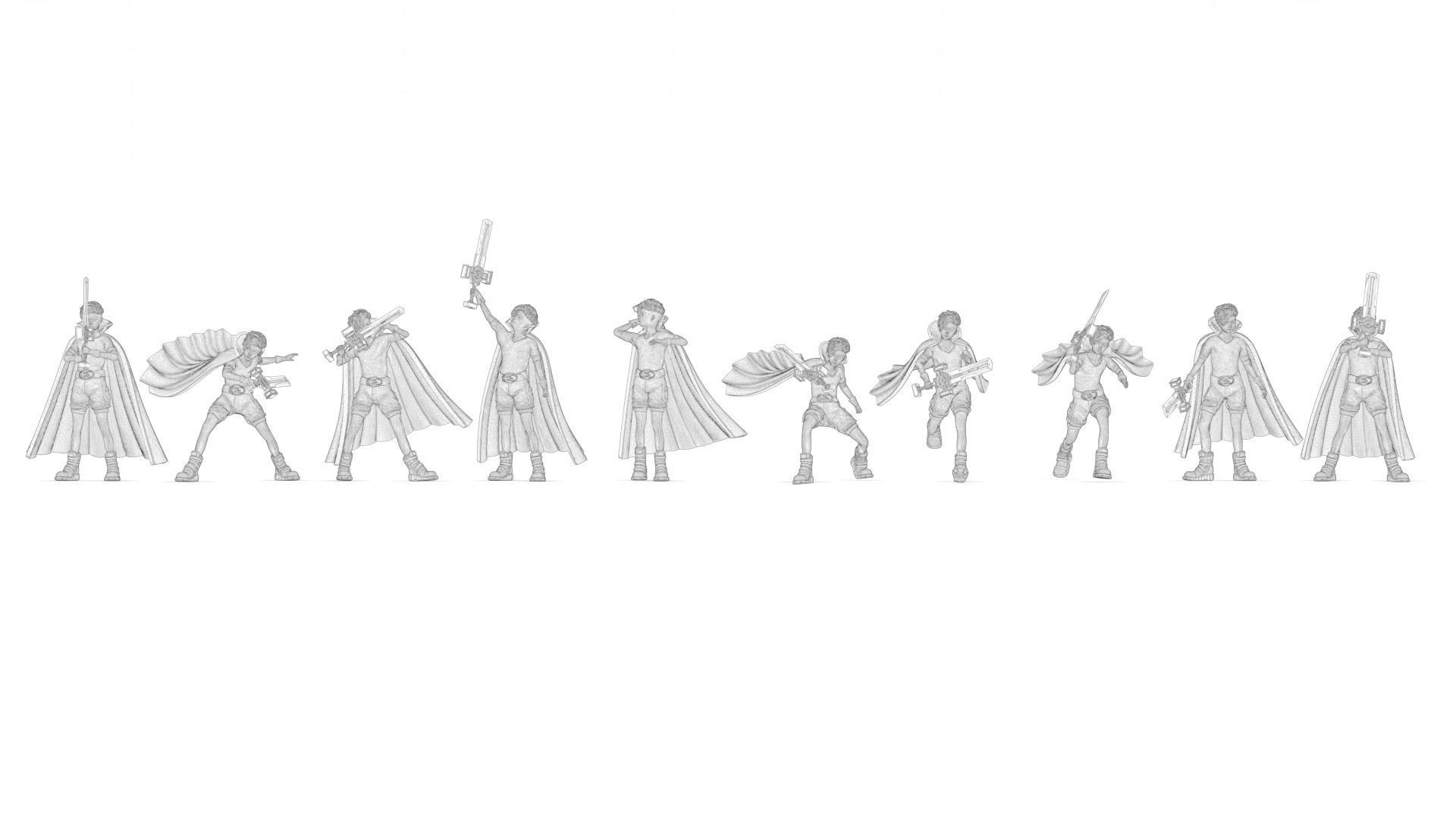 Sword Boy 01 3D print model_7