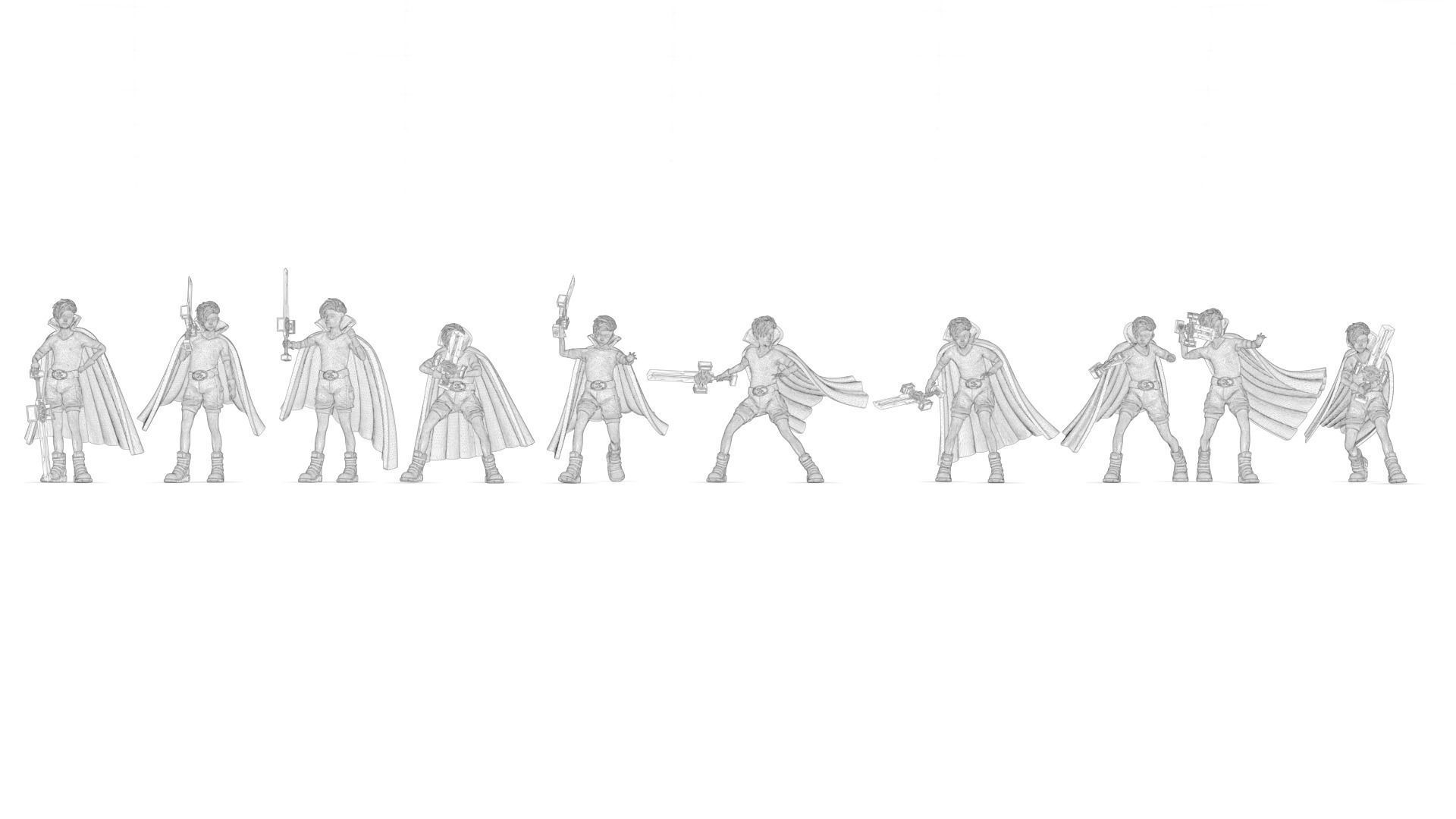 Sword Boy 01 3D print model_6