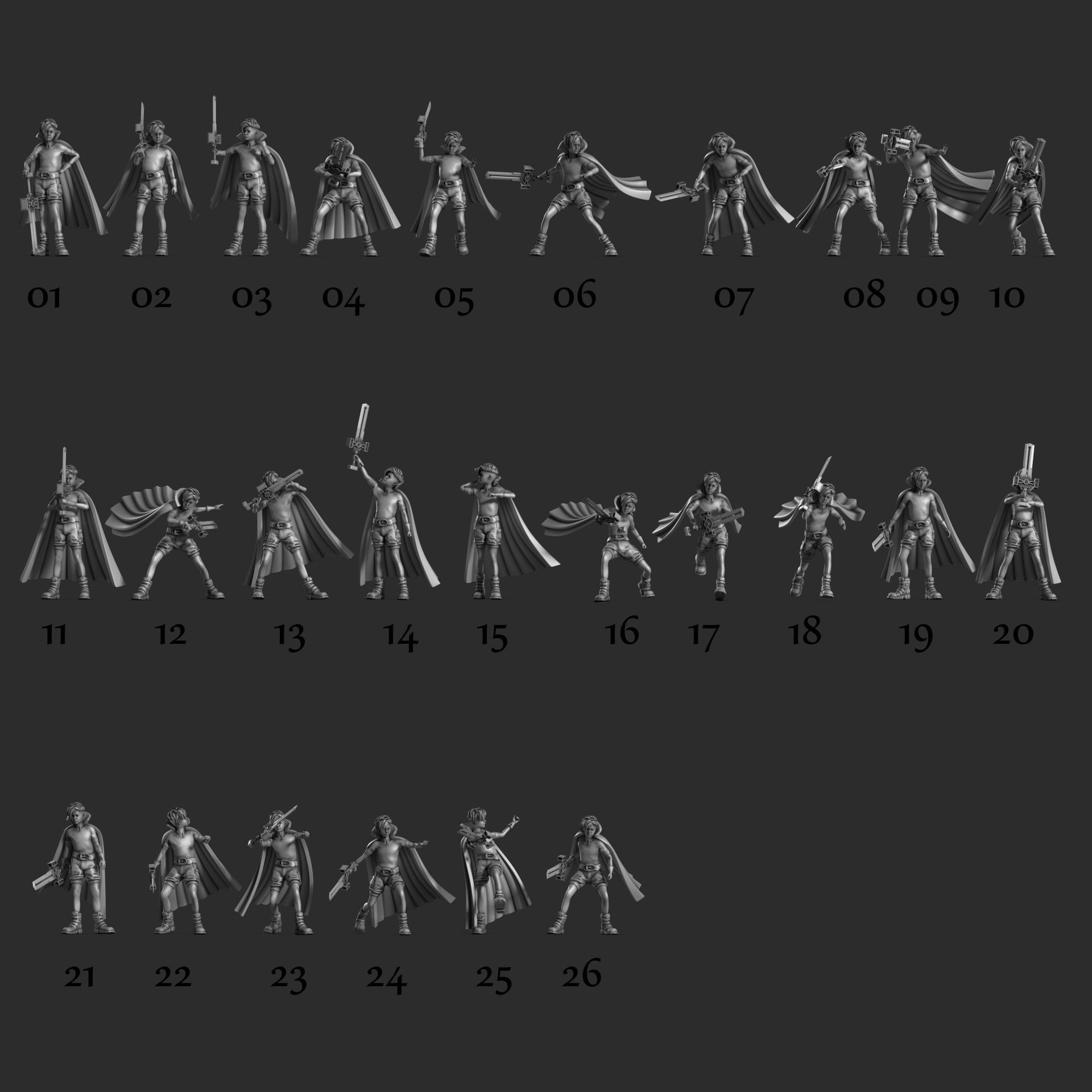 Sword Boy 01 3D print model_5