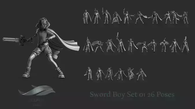Sword Boy 01 3D print model