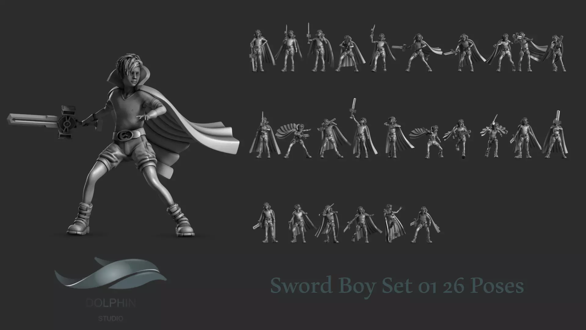 Sword Boy 01 3D print model_0